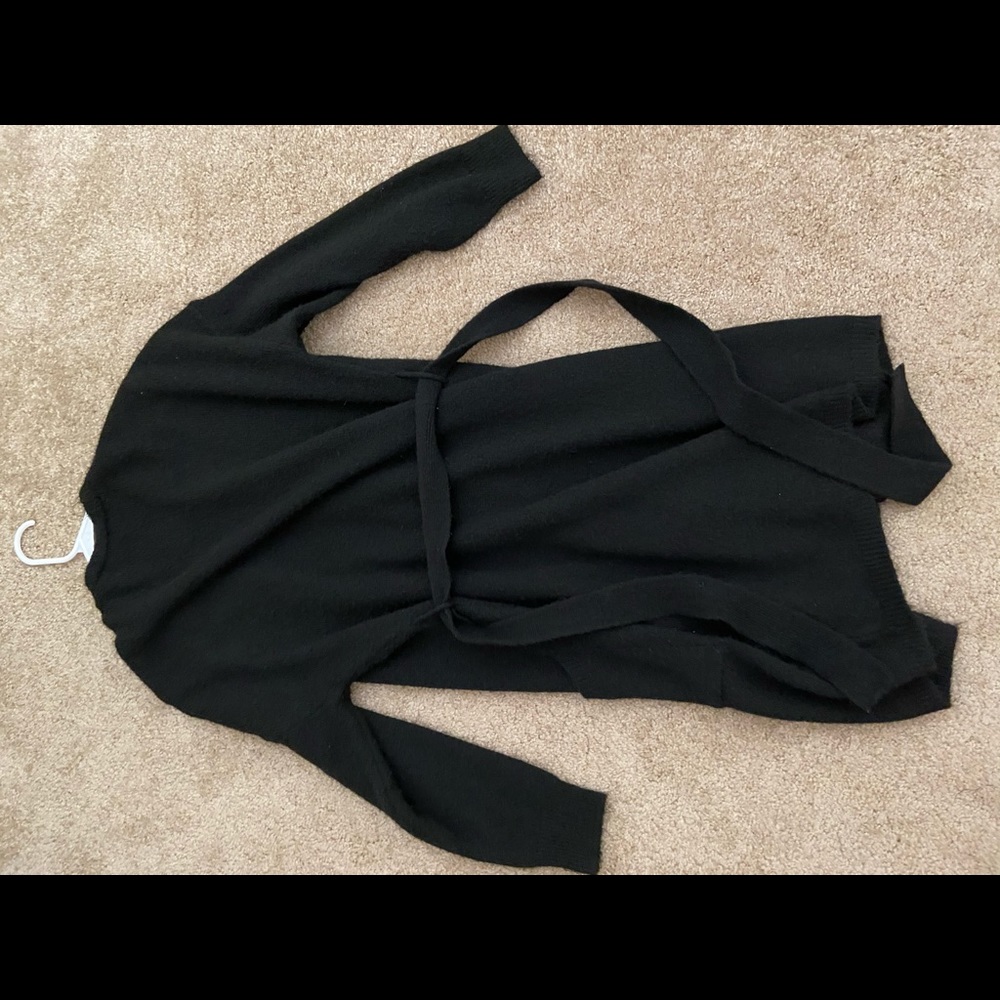 Black Sweater Long Cardigan